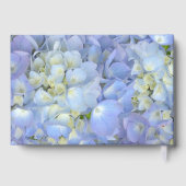 Blue Moon Hydrangea Custom Wedding Guest Book Gästebuch (Rückseite)