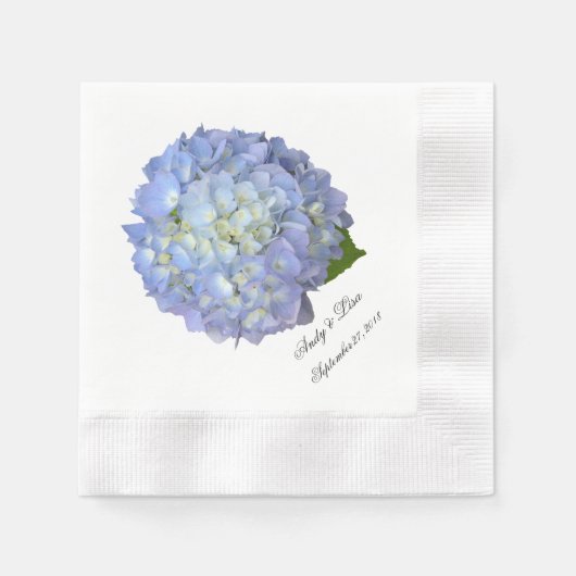 Blue Moon Hydrangea Custom Wedding Serviette (Vorderseite)