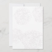 Blue Moon Hydrangea Hochzeitseinladung Einladung (Rückseite)