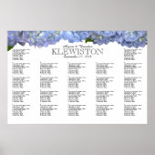 Blue Moon Hydrangea Hochzeitskarte Poster (Vorne)