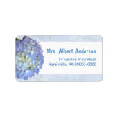 Blue Moon Hydrangea Single Namensschild Adressaufkleber (Vorne)