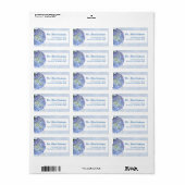 Blue Moon Hydrangea Single Namensschild Adressaufkleber (Vorne)