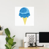 Blue Moon Ice Cream Poster (Heimbüro)