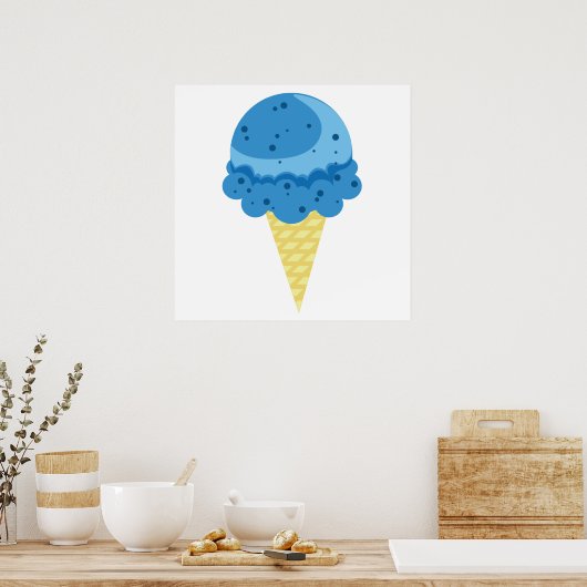Blue Moon Ice Cream Poster (Küche)