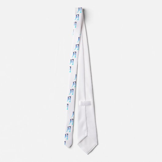 Blue Moon Kanji Krawatte (Rückseite)