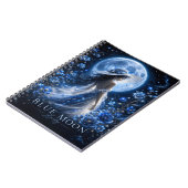 Blue Moon Lady Dark Version Premium Notizbuch Notizblock (Linke Seite)