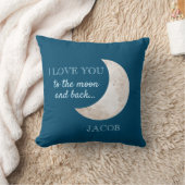 Blue Moon Liebe Sie zum Mond Kissen (Decke)