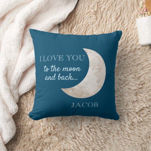 Blue Moon Liebe Sie zum Mond Kissen (Decke)