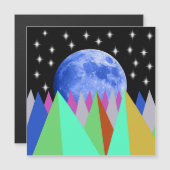 Blue Moon Magnetic Card Magnetkarte (Vorne/Hinten)
