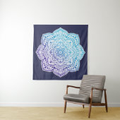 Blue Moon Mandala Fine Art Tapestry Wandteppich (Beispiel (Horizontal))