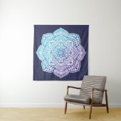Blue Moon Mandala Fine Art Tapestry Wandteppich (Beispiel)