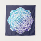 Blue Moon Mandala Fine Art Tapestry Wandteppich (Vorderseite)