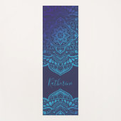 Blue Moon Mandala Personalized Yoga Mat Yogamatte (Vorderseite)