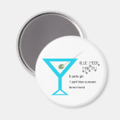 Blue Moon Martini Magnet (Vorderseite/Rückseite)