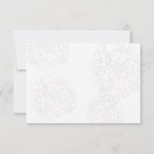 Blue Moon Menu Selection Wedding Repcard RSVP Karte (Rückseite)