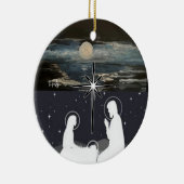 Blue Moon Nativity Keramik Ornament (Rechts)