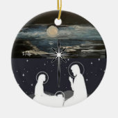 Blue Moon Nativity Keramik Ornament (Vorne)
