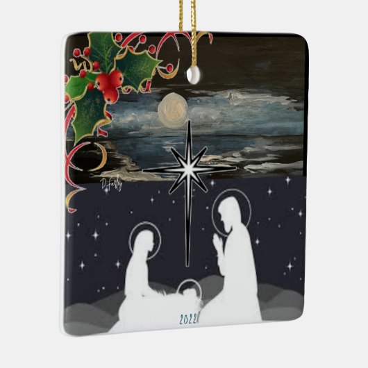 Blue Moon Nativity Keramikornament (Rechts)