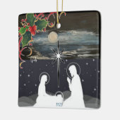 Blue Moon Nativity Keramikornament (Links)