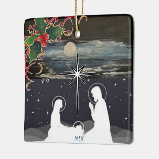 Blue Moon Nativity Keramikornament (Links)