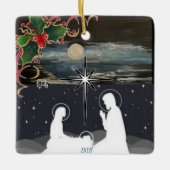 Blue Moon Nativity Keramikornament (Vorderseite)