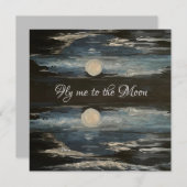 Blue Moon Note Card Mitteilungskarte (Vorne/Hinten)