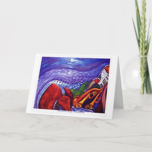 Blue Moon Over Chicago GREETING CARD Karte (Vorderseite)
