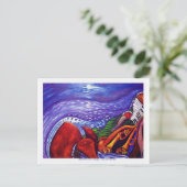 Blue Moon Over Chicago POST CARD Postkarte (Stehend Vorderseite)