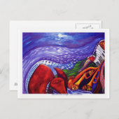 Blue Moon Over Chicago POST CARD Postkarte (Vorne/Hinten)