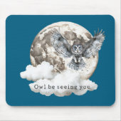 Blue Moon Owl Be Seeing You Mousepad (Vorne)