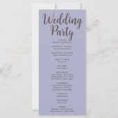 Blue Moon Phases Silver Wedding Program (Rückseite)