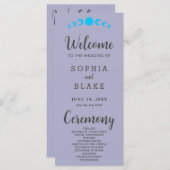 Blue Moon Phases Silver Wedding Program (Vorne/Hinten)
