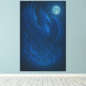 Blue Moon Phoenix · Fine Art Canvas Print Leinwanddruck (Insitu (Holzboden))