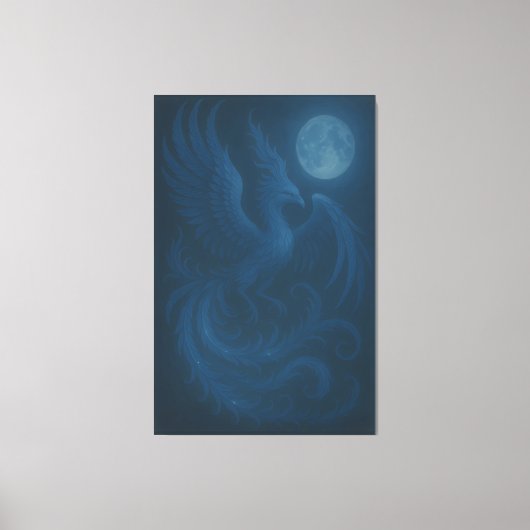  Blue Moon Phoenix · Fine Art Canvas Print Leinwanddruck (Vorderseite)
