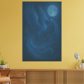  Blue Moon Phoenix · Fine Art Canvas Print Leinwanddruck (Insitu (Wohnzimmer))