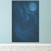  Blue Moon Phoenix · Fine Art Canvas Print Leinwanddruck (Insitu (Holzboden))