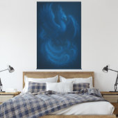 Blue Moon Phoenix · Fine Art Canvas Print Leinwanddruck (Insitu (Schlafzimmer))