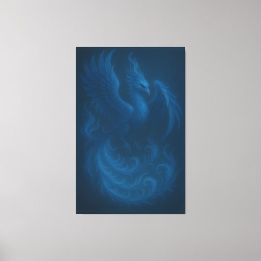 Blue Moon Phoenix · Fine Art Canvas Print Leinwanddruck (Vorderseite)