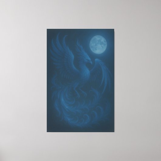 Blue Moon Phoenix · Fine Art Canvas Print Leinwanddruck (Vorderseite)