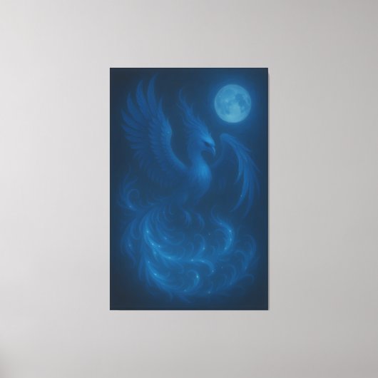 Blue Moon Phoenix · Fine Art Canvas Print Leinwanddruck (Vorderseite)