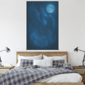 Blue Moon Phoenix · Fine Art Canvas Print Leinwanddruck (Insitu (Schlafzimmer))