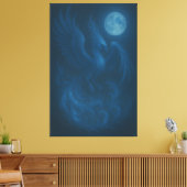 Blue Moon Phoenix · Fine Art Canvas Print Leinwanddruck (Insitu (Wohnzimmer))