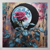 Blue Moon Pink Rose Poster (Vorne)