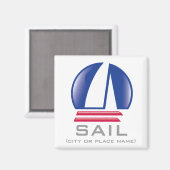 Blue Moon_Pontoon Racing_SAIL Template Magnet (Vorderseite/Rückseite)