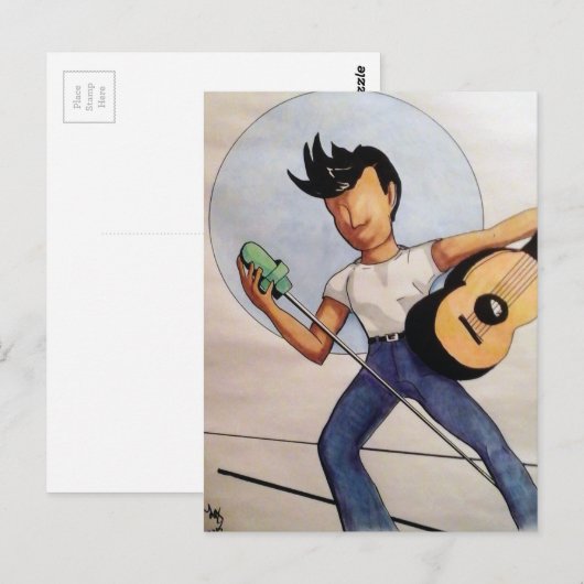 Blue Moon Postkarte (Vorne/Hinten)