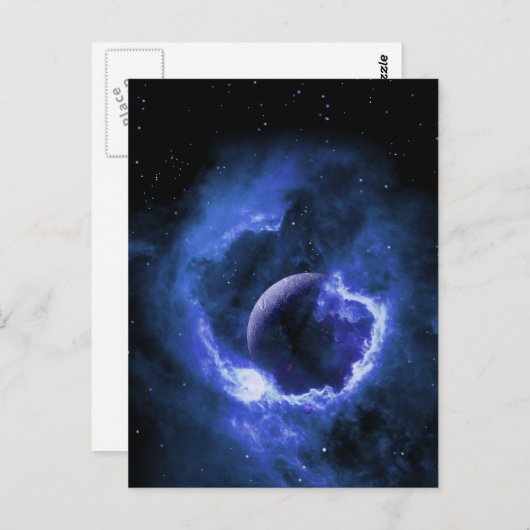 Blue Moon Postkarte (Vorne/Hinten)