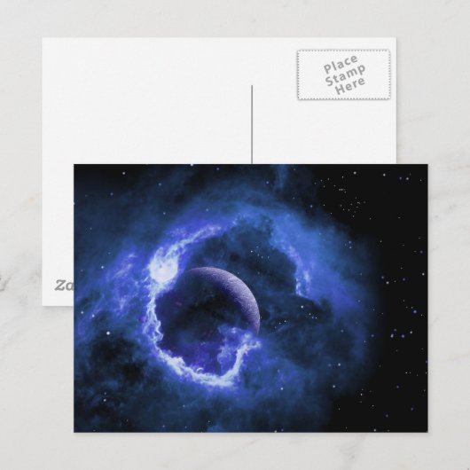 Blue Moon Postkarte (Vorne/Hinten)