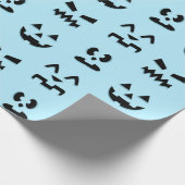 Blue Moon Pumpkin Faces Geschenkpapier (Ecke)
