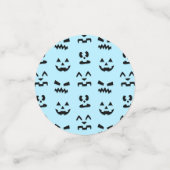 Blue Moon Pumpkin Faces Konfetti (Klein Vorderseite)