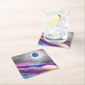 Blue Moon Rechteckiger Pappuntersetzer (Vor Ort)